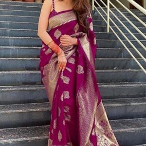 Traditional Soft Lichi Silk Saree