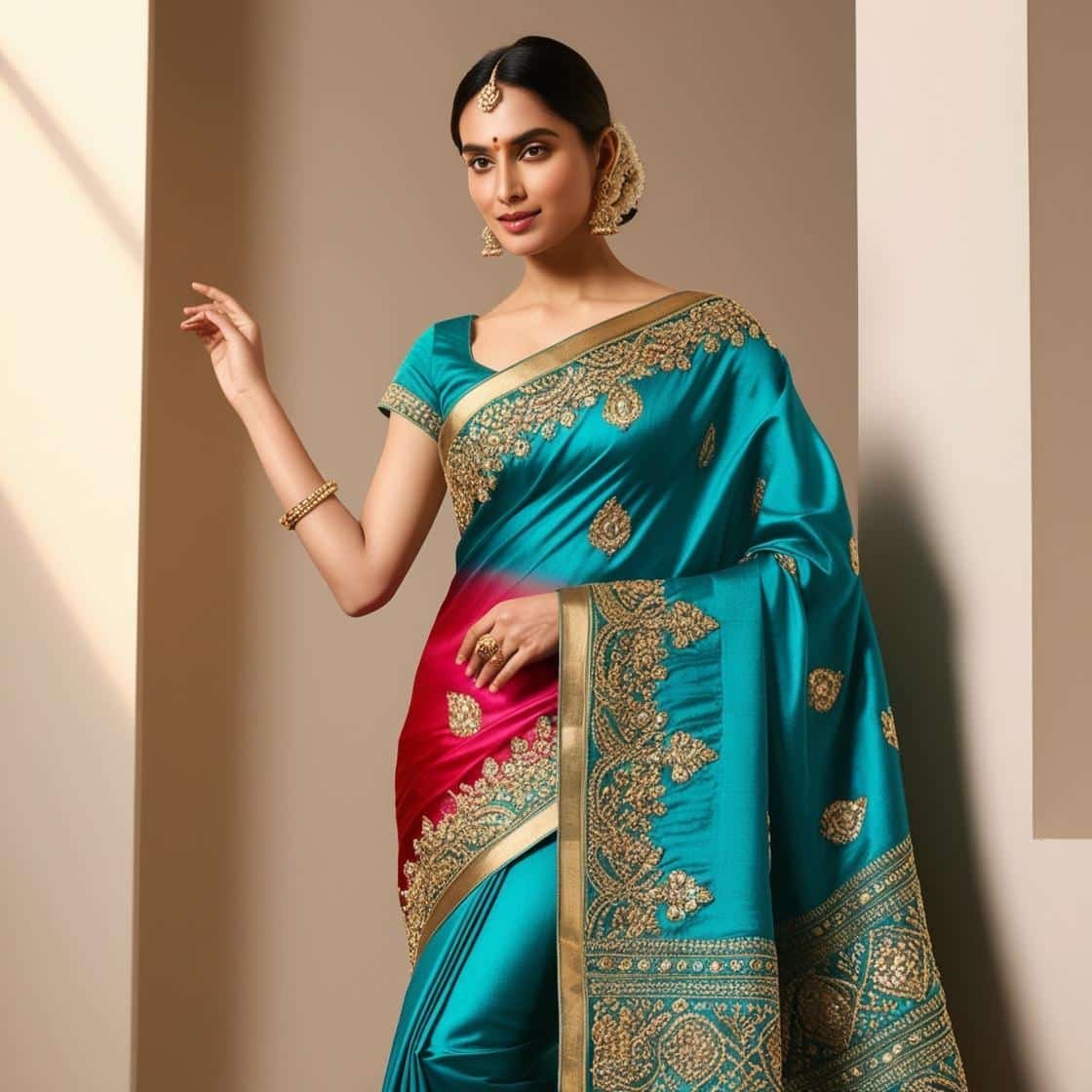 Indian woman wearing Saree